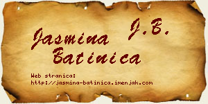 Jasmina Batinica vizit kartica